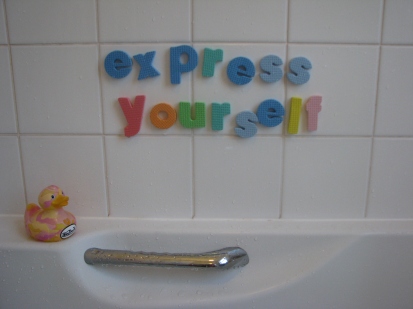 'Express yourself' in the bath